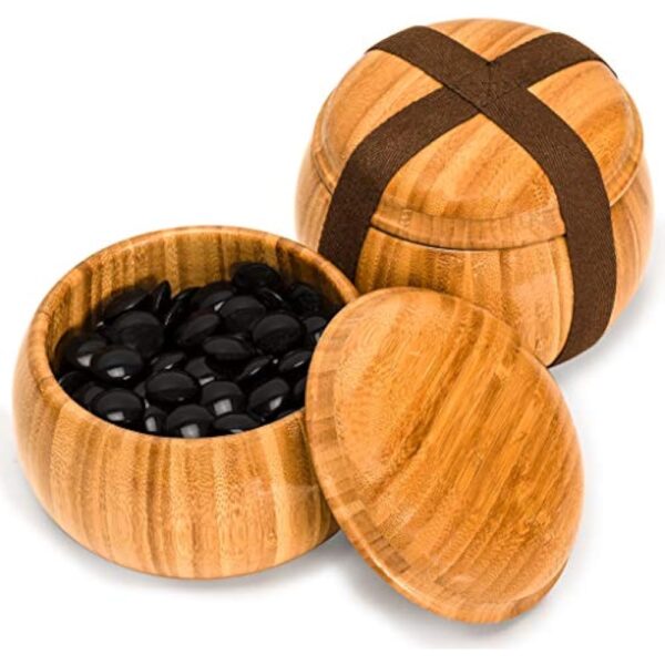 YMI Bamboo 0.8-Inch Reversible 19x19 / 13x13 Go Game Set Board with Double Convex Melamine Stones and Bamboo Bowls - Classic Strategy Board Game (Baduk/Weiqi) - Image 3