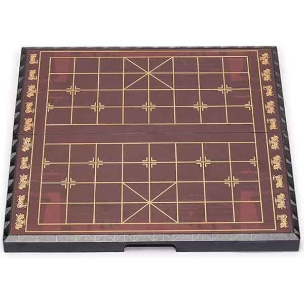 YMI Large Chinese Chess (Xiangqi) Magnetic Travel Board Game Set (14.6-inch) with Black Playing Pieces - Image 6