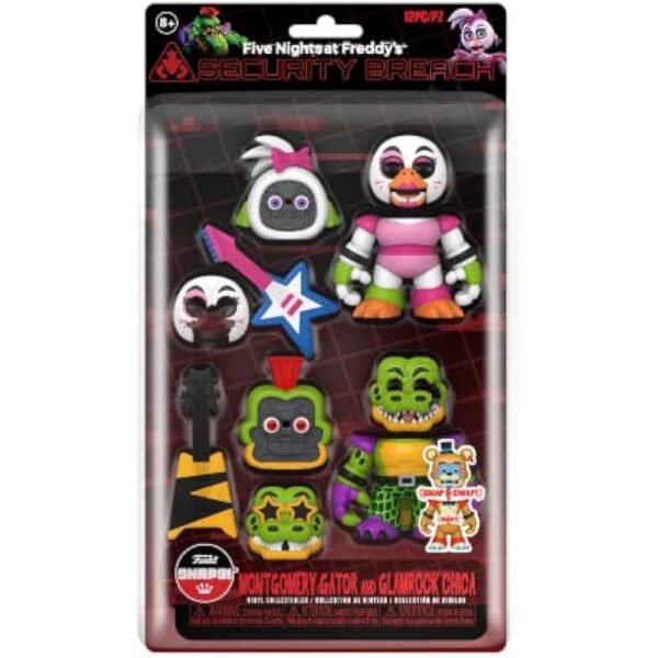 Funko Five Nights at Freddy's (FNAF) Snap: Montgomery Gator and Glamrock Chica, 2-Pack - Collectable Vinyl Figure - Gift Idea - Official Merchandise - Image 3