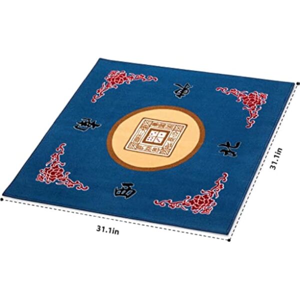 YMI Table Cover for Mahjong, Poker, Card Games, Board Games, Tile Game, and Dominoes - 31.1 Inches - Roll-up Gaming Mat with Carrying Bag - Image 4