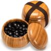 YMI Shin Kaya 1.2-inch Go Game Set Board with Double Convex Korean Hardened Glass Paduk Go Stones and Bamboo Bowls - Image 3