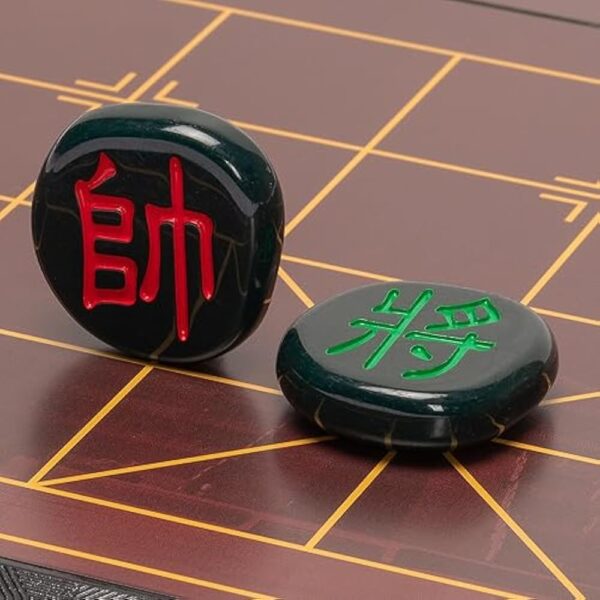 YMI Large Chinese Chess (Xiangqi) Magnetic Travel Board Game Set (14.6-inch) with Black Playing Pieces - Image 5