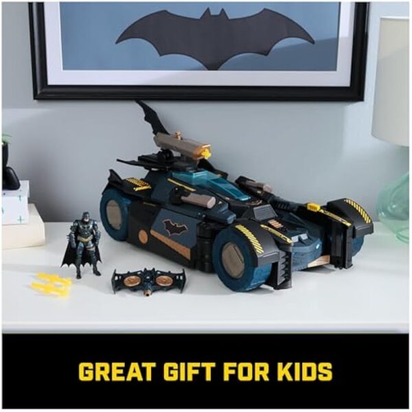 DC Comics Batman, Ultimate Transforming Batmobile Playset, 2-in-1 Playset with Exclusive Figure and Glider, Lights, Sounds, Kids Toys for Boys and Girls 4 and Up - Image 6