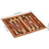 YMI Wooden Inlaid Backgammon Set, Dorne - with Wooden Playing Pieces and Accessories, 13-inch Board - Image 6