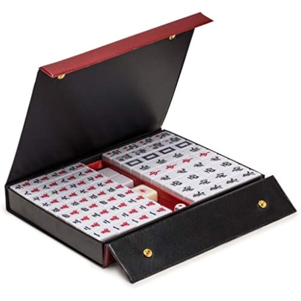 YMI Professional Chinese Mahjong Game Set, Double Happiness (Green) with 146 Medium Size Tiles - for Chinese Style Game Play [專業中式麻將] - Image 4
