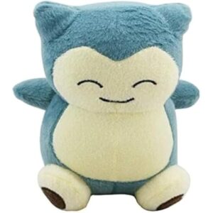 Snorlax Stuffed Animal Figure, Floppy Soft Doll Inspired by Video Game Character, Collectible Toy