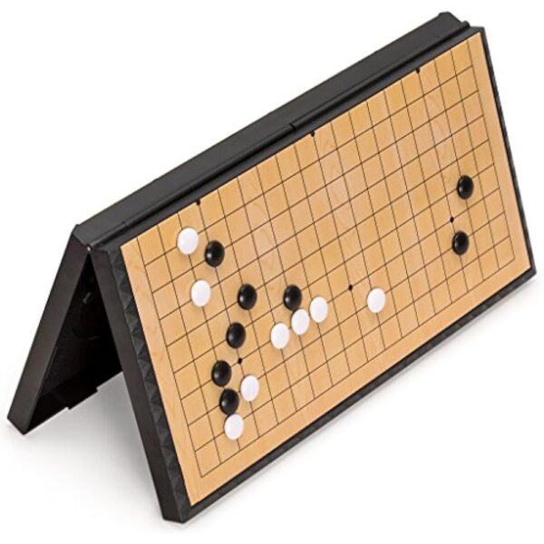 YMI Medium Magnetic 19x19 Go Game Set Board, 11-Inch with Single Convex Plastic Go Stones - Folding, Portable & Travel-Size Set - Image 5