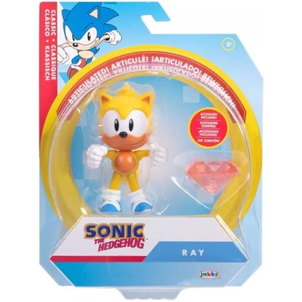 Sonic The Hedgehog 4'' Articulated Action Figure Collection (Choose Figure) (Ray) (STH2022)