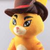 uiuoutoy Funny Yellow Cat Plush Toy Soft Paws Stuffed Doll 14'' - Image 6