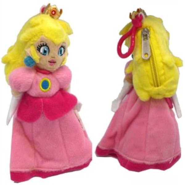 AI Princess Peach Plush Keychain - Super Mario Character Keychains 7 inches