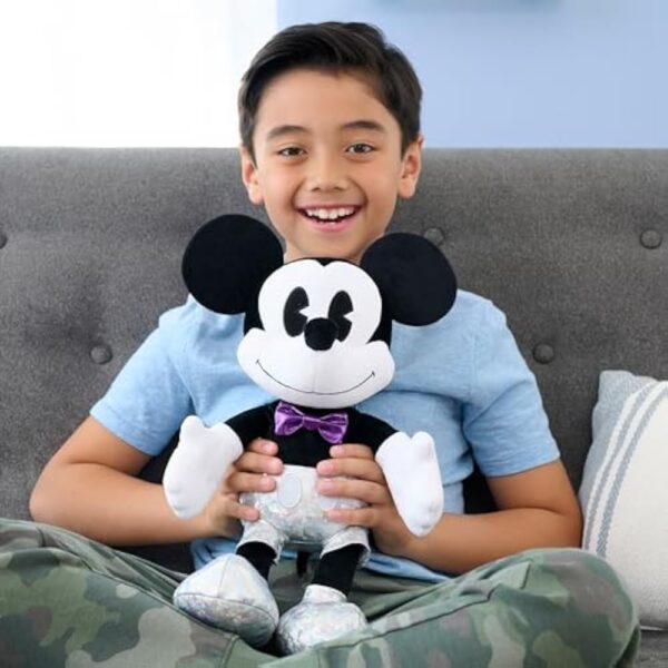 Disney100 Years of Wonder Mickey Mouse Large Plush Stuffed Animal, Kids Toys for Ages 2 Up by Just Play - Image 2