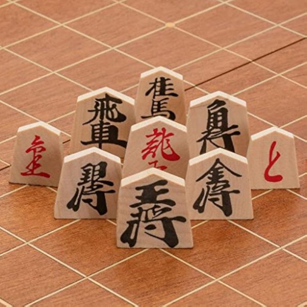YMI Folding Wooden Shogi Japanese Chess Game Set with Traditional Koma Playing Pieces - 12.7 Inches - Image 3