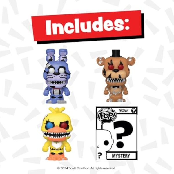 Funko Bitty POP! Five Nights at Freddy's (FNAF)- Nightmare Bonnie and A Surprise Mystery Mini Figure - 0.9 Inch (2.2 Cm) Collectable - Gift Idea - Image 2