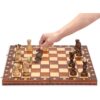 Husaria European International Wooden Chess Game Set, Ambassador - 21.7 Inches - Large-Size Chess Set with Handcrafted Chessmen and Felted Folding Board - Image 3