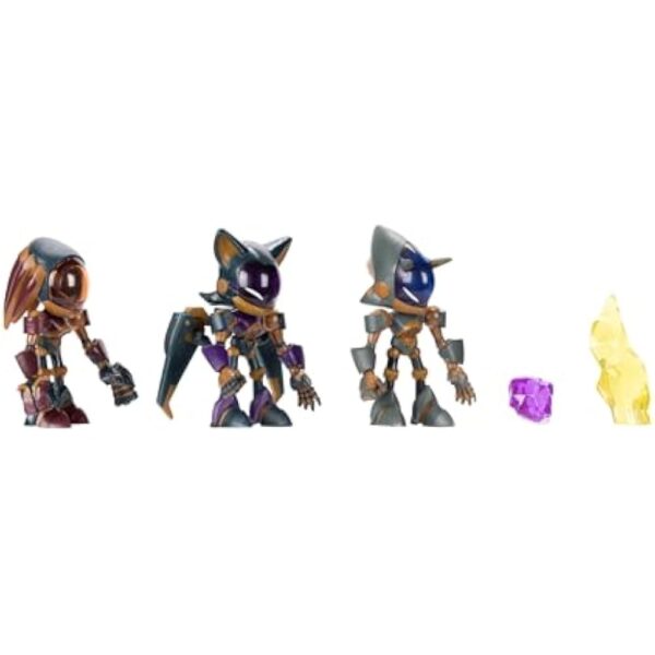 Sonic Prime 2.5-inch Action Figures The Grim Themed 5 Pieces: Sonic Trooper, Knuckles Trooper, Rouge Trooper, Yellow Shard and Purple Shard. Ages 3+ (Officially Licensed by Sega and Netflix) - Image 3