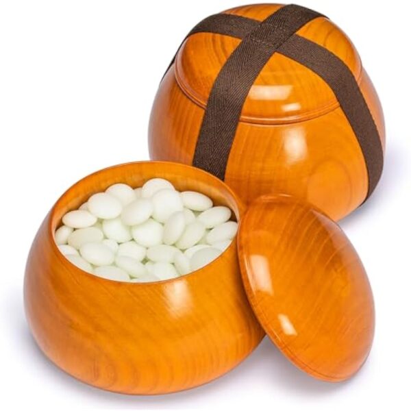YMI Bamboo 0.8-Inch Reversible 19x19/13x13 Go Game Set Board with Double Convex Yunzi Stones and Jujube Wood Bowls - Classic Strategy Board Game (Baduk/Weiqi) - Image 3