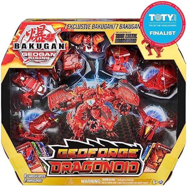 Bakugan GeoForge Dragonoid, 7-in-1 Includes Exclusive True Metal Dragonoid and 6 Geogan Collectibles, Kids Toys for Boys - Image 2