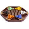 YMI Classic Chinese Checkers Halma Board Game Set with Storage, 12.6-inch Wooden Board, and Solid Color 16-Millimeter Glass Marbles - Image 3