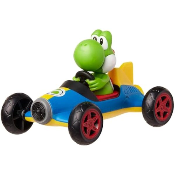 Mario Kart Jakks Nintendo Yoshi in Blue Mach 8 Vehicle 2.5 inch Figure - Image 3