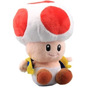 uiuoutoy Red Toad Plush Mushroom 7''