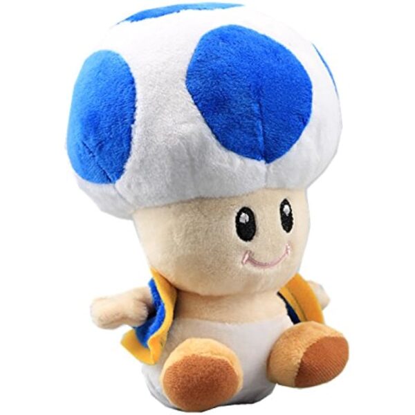 uiuoutoy Blue Toad Plush Mushroom 7''