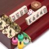 YMI American Mahjong Set, The Classic - with 166 Tiles, Vintage Rosewood Veneer Case, and Other Mahjong Accessories - Image 2