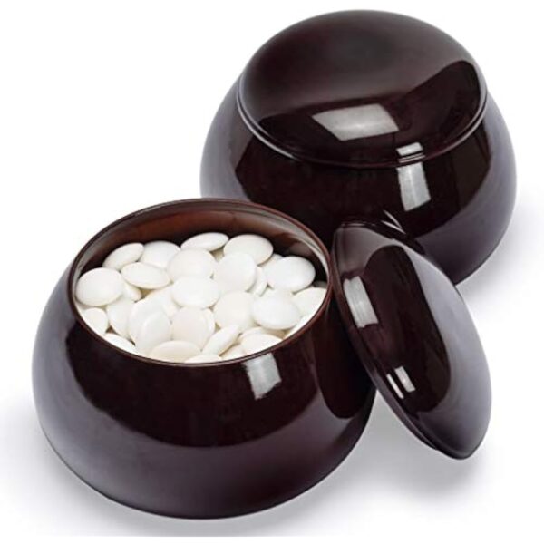 YMI Double Convex Melamine Go Game Stones Set with Jujube Bowls - Size 33 (9 millimeters) - Image 2