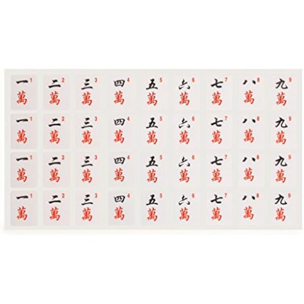 YMI Set of 180 American Mahjong Tile Decal Stickers - Made - Image 2