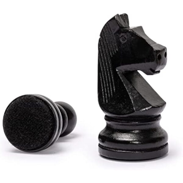 Husaria Staunton Tournament No. 6 Chessmen with 2 Extra Queens and Wooden Box, 3.8-inch Kings - Image 3