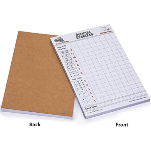 YMI Mexican Train and Chicken Foot Dominoes Scorepad/Scoring Sheets (8.2 x 5.5 Inches) - 60 Sheets - Image 4