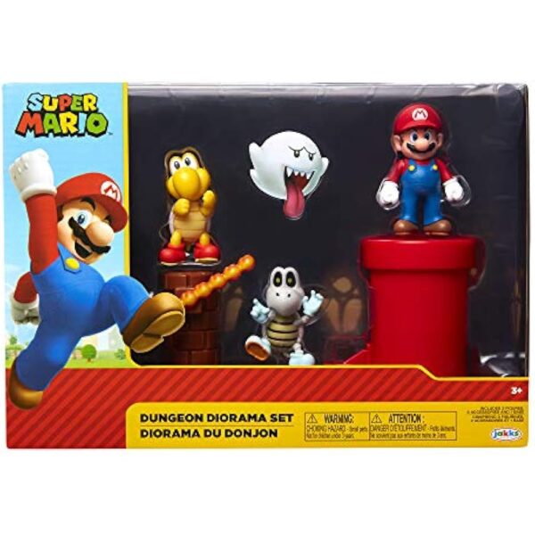 Super Mario Nintendo Dungeon 2.5” Figure Multipack Diorama Set with Accessories - Image 3