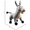 uiuoutoy The Donkey Plush Toy Stuffed Animal Soft Doll 12'' Grey - Image 2