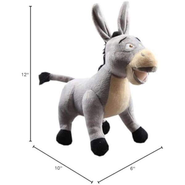 uiuoutoy The Donkey Plush Toy Stuffed Animal Soft Doll 12'' Grey - Image 2