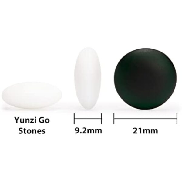 YMI Bamboo 0.8-Inch Reversible 19x19/13x13 Go Game Set Board with Double Convex Yunzi Stones and Jujube Wood Bowls - Classic Strategy Board Game (Baduk/Weiqi) - Image 4