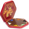 YMI Classic Chinese Checkers Halma Board Game Set with Storage, 12.6-inch Wooden Board, and Solid Color 16-Millimeter Glass Marbles
