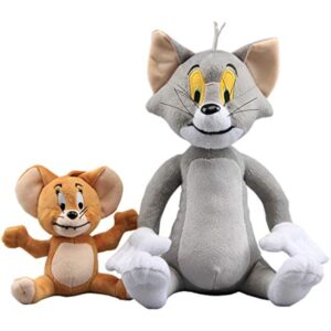 uiuoutoy Cat Jerry & Mouse Tom Plush Toys Set of 2 pcs