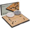 YMI Medium Magnetic 19x19 Go Game Set Board, 11-Inch with Single Convex Plastic Go Stones - Folding, Portable & Travel-Size Set