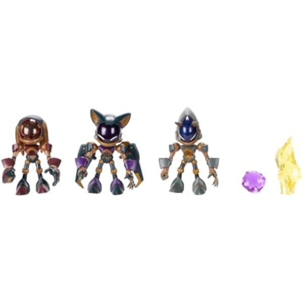 Sonic Prime 2.5-inch Action Figures The Grim Themed 5 Pieces: Sonic Trooper, Knuckles Trooper, Rouge Trooper, Yellow Shard and Purple Shard. Ages 3+ (Officially Licensed by Sega and Netflix) - Image 5