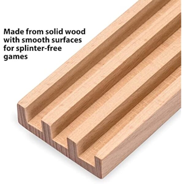 YMI Premium Beechwood Domino Racks/Trays (10-Inch) - Set of 4 - Domino Holders for Mexican Train, Chickenfoot and Other Domino Games - Image 6