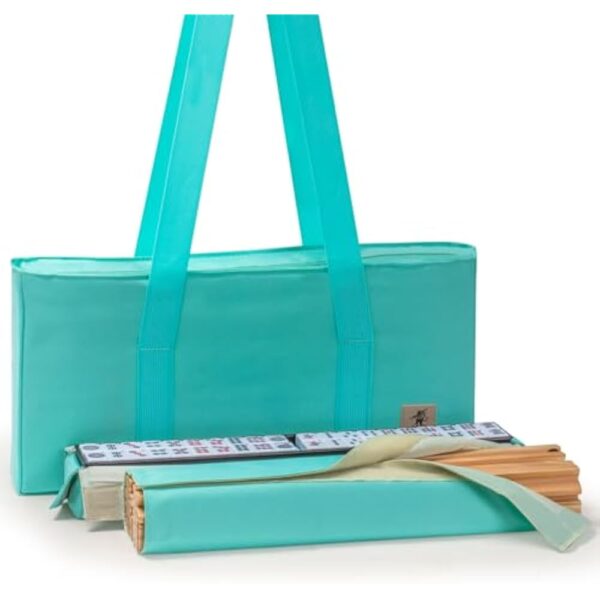 YMI American Mahjong Set, Pepper with Pepper Green Soft Case - 4 All-in-One Racks with Pushers, Wright Patterson Betting Coins, Dice, & Wind Indicator - Image 4