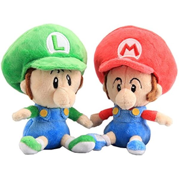 uiuoutoy Baby Boys Baby Luigi Plush 6'' Set 2pcs