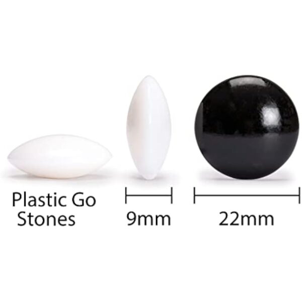 YMI Double Convex Melamine Go Game Stones Set with Bamboo Bowls - Size 33 (9 millimeters) - Image 4