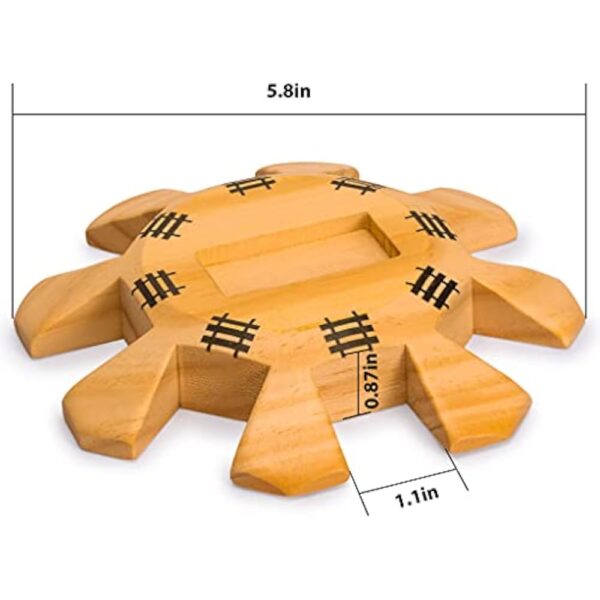 YMI Wooden Hub Centerpiece for Mexican Train Dominoes Game (up to 8 Players) - 5.8 Inches - Image 4