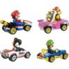 Hot Wheels Mario Kart Set of 4 Die-Cast Toy Cars with Attached Character Drivers, Includes Black Yoshi (Amazon Exclusive) - Image 5
