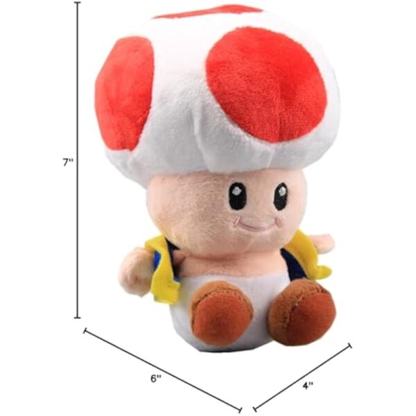 uiuoutoy Red Toad Plush Mushroom 7'' - Image 2