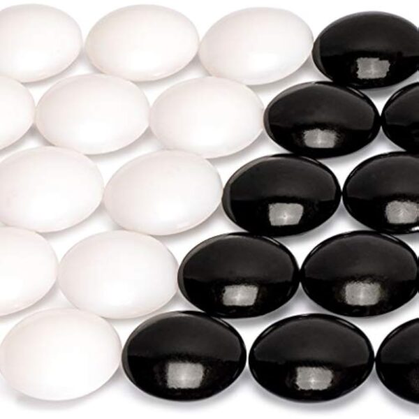 YMI Double Convex Melamine Go Game Stones Set with Jujube Bowls - Size 32 (9 millimeters) - Image 6