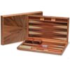YMI Wooden Inlaid Backgammon Set, Cascadia - with Acrylic Playing Pieces & Wooden Dice Cups, 17-inch Board