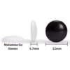 YMI Bamboo 0.8-Inch Reversible 19x19 / 13x13 Go Game Set Board with Single Convex Melamine Stones and Bamboo Wood Bowls Set - Classic Strategy Board Game (Baduk/Weiqi) - Image 4
