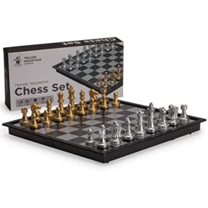 YMI Travel Magnetic Chess Set (9.8-Inch) - Folding and Portable Board Game