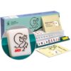 YMI "Mah-Jinn, a New Kind of Mahjong for Young Players - Complete Set with 152 Melamine Tiles, 4 Wooden Racks, and Dice